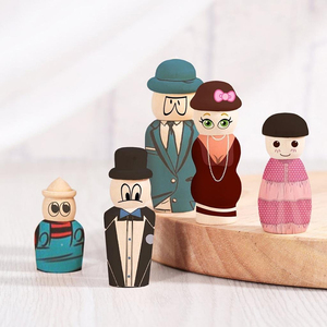 Jeux de société <span class=keywords><strong>en</strong></span> <span class=keywords><strong>bois</strong></span> écologique multicolores, 50 pièces, fait à la main, bon marché, décorations <span class=keywords><strong>pour</strong></span> enfants, artisanat, vente <span class=keywords><strong>en</strong></span> gros - Product Image 6