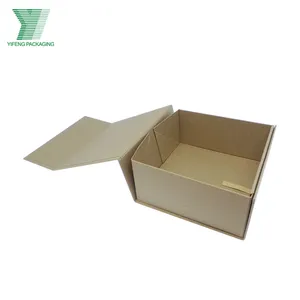 YiFeng पैकेजिंग पार्टी बंधनेवाला उपहार बक्से कठोर फ्लैट चुंबकीय तह पुनर्नवीनीकरण कागज बॉक्स