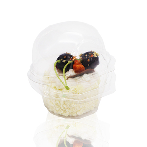 Custom Clear Plastic Clamshell Mini Single Christmas Cupcakes Boxes Packaging Cupcake Container