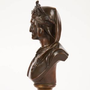 Diseño clásico bronce Dante busto estatua - Product Image 2