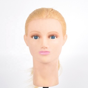 Venta al por mayor 100% cabeza de Maniquí de cabello humano peluquero cabeza de <span class=keywords><strong>muñeca</strong></span> cabeza de entrenamiento peluquero - Product Image 4