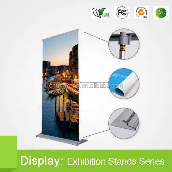 2017 hight qualidade rolo bandeira em pé tamanho digital roll up banner alibaba display stand