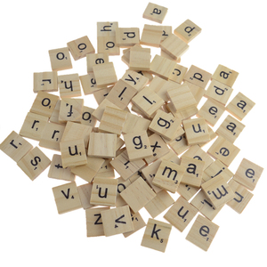 diy manualidades minúsculas decorativo personalizado carta azulejos 100 pieza nueva en blanco <span class=keywords><strong>de</strong></span> madera, azulejos scrabble - Product Image 1