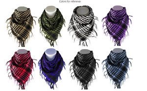 Sản phẩm hot tùy chỉnh ấm polyester cotton kẻ sọc khăn người đàn ông ả Rập lớn vuông Khăn Ả Rập khăn choàng - Product Image 6