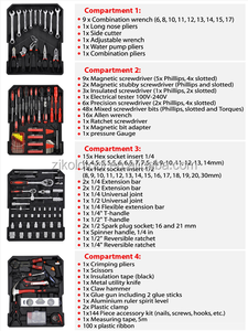 ชุดเครื่องมือ599ชิ้นกรณีเครื่องมืออลูมิเนียมบ้านถือชุดเครื่องมือ - Product Image 3