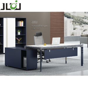 HOGO 2019 Foshan Modern MDF Ofis Bilgisayar Masası L Şeklinde Yönetici Ahşap Masa Sağlam Panel Ahşap Stili 3-5 Yıl - Product Image 2