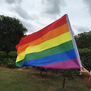 3x5ft bandera del arco iris Bandera de poliéster Orgullo Gay lesbiana paz LGBT con ojales - Product Image 3