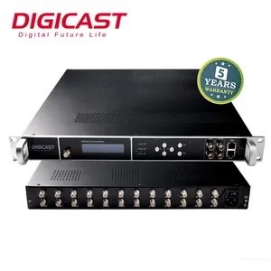 (DMB-24E) ดิจิตอลทีวีกระจายเสียงระบบ RF UHF VHF Modulator 24จูนเนอร์ DVB-S To DVB-T Modulator