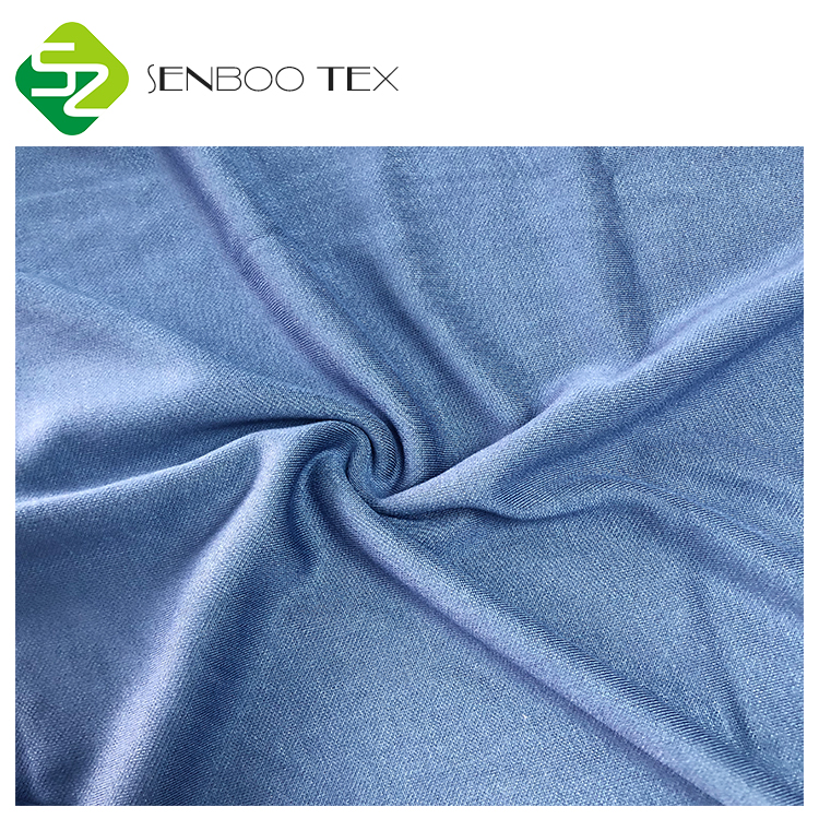 Дышащая 75% бамбуковая 20% поли 15% спандекс (стрейч) Ткань, используемая для женских брюк для фитнеса и йоги