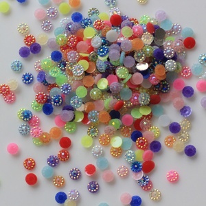 12mm Mixed Colorful <strong>Half</strong> <strong>Plastic</strong> Sunflower <strong>Pearls</strong> Gems Flatback Craft Decoration DIY - Product Image 5