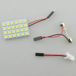 Car Light Bulb Led 12V Festoon C5W W5W T10 5050 24SMD Led Auto Reading Map Roof Car Led Dome Light