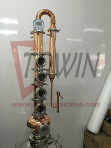 Colonne de distillation <span class=keywords><strong>en</strong></span> verre de cuivre usagée, alambic à alcool, distillateur à vendre - Product Image 5