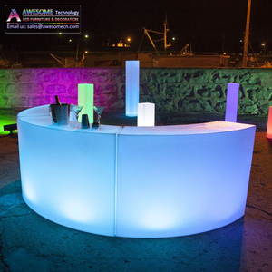 Batang Semi Bulat Plexi Putih 6 Kaki dengan Lampu Led - Product Image 5