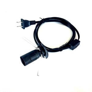 6 feet đen tự nhiên đá muối ánh sáng bóng đèn mở rộng E12 E14 Ổ cắm đèn Dây đặt công tắc quay E12 cánh mùa xuân đèn mờ dây - Product Image 3