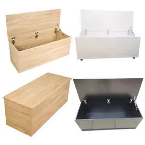 SG-LL129 simple de madera de gran almacenamiento de caja de juguete pecho manta Banco tronco muebles