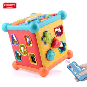 Boîte à musique sonore lumineuse pour enfants RC Jouets cubes intelligents pour bébés avec blocs - Product Image 4