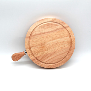 Juego de tabla de queso de forma redonda personalizada al por mayor con cuchillo de queso para uso en la cocina - Product Image 4