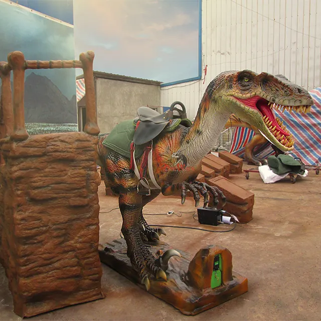 Dino0050 Outdoor-Unterhaltung für Kinder Animatronic Ride Raptor Dinosaurier