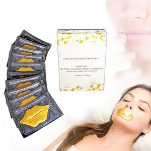 Lippen pflege Schönheit 24 Karat Gold-Kollagen Lippen maske