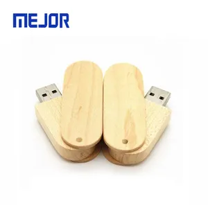 Twister pen drive 8g Eco rotary, memory stick kayu 16G key flash bambu 32G putar kayu USB disk