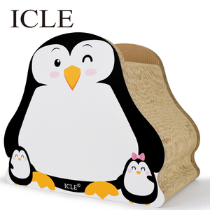 Neues Design Umwelt freundlicher Stand Pinguin-förmiges Recycling-Wellpappe Pappe Cat Paws Scratcher House - Product Image 5