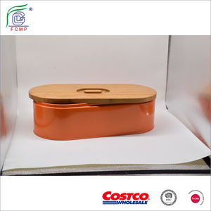 Fiber De bambou Moyen Boîtes À Pain <span class=keywords><strong>pour</strong></span> Comptoir De Cuisine De Stockage avec <span class=keywords><strong>Couvercle</strong></span> Planche à Découper - Product Image 6