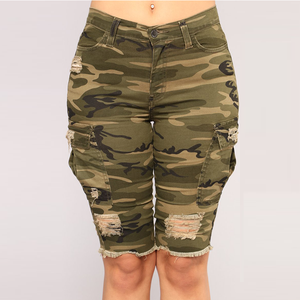 <span class=keywords><strong>Bermuda</strong></span> Cargo Mimetica Strappata da <span class=keywords><strong>Donna</strong></span> 2019 - Product Image 4