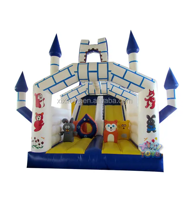 XIXI TOYS castillo hinchable grande para saltar con tobogán/casa hinchable para fiesta divertida para niños