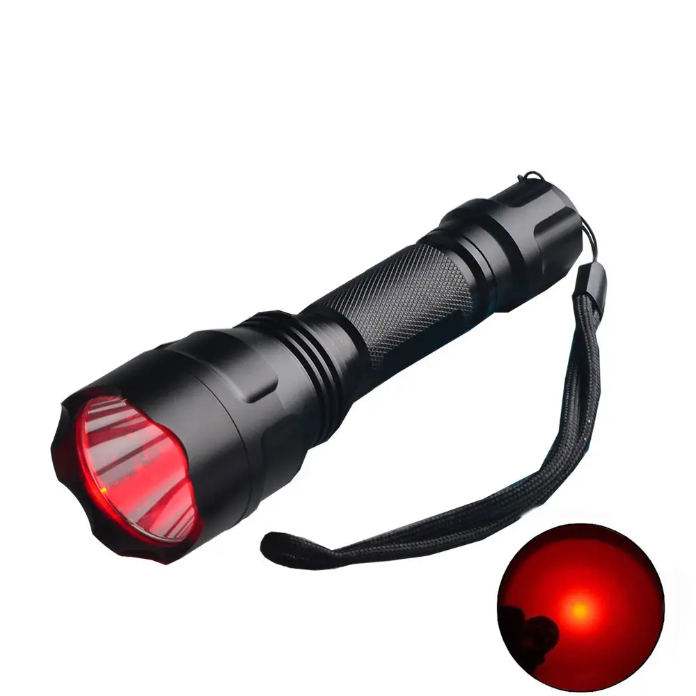 Helderste Waterdichte Rood Licht Zaklamp 1000 Lumens Long Range Rode Jacht Licht Nachtzicht Rode Led Zaklamp