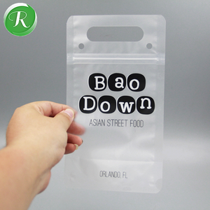 Bán Hot Custom Logo In Resealable Doypack Đồ Uống Trong Suốt Bao Bì Chất Lỏng Nhựa Uống Túi Với Rơm - Product Image 5