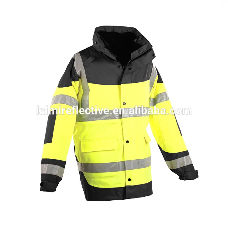 Фабрика Флуоресцентный Желтый hi vis куртка высокая видимость безопасности Светоотражающий Куртка для 2018 видимость куртка