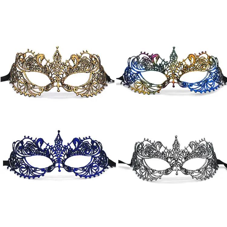 סיטונאי 5 צבעים סרט מסכת מסיבת נשים שחור תחרה עין מסכת masquerade 3D מסכות