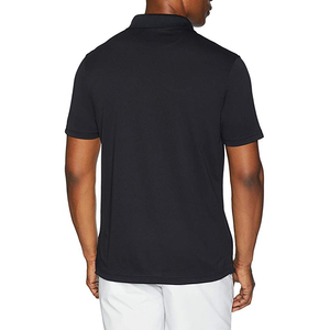 Negro liso de Color personalizado tres botones en <span class=keywords><strong>el</strong></span> cuello de corte Slim de piqué de algodón Golf Polo t camisa hombre - Product Image 2