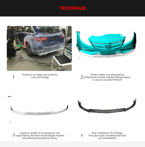 Fiber De carbone W205 C63 Lèvre de Pare-chocs Avant pour <span class=keywords><strong>Mercedes</strong></span> Benz C63 AMG Berline 4 Portes 15-18 - Product Image 6
