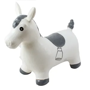 Big life size pvc kids ride on inflatable jumping bounce animals plastic horse