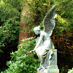 Estatua de Ángel de metal antiguo de alta calidad, estatua de bronce de cementerio, artesanal - Product Image 3