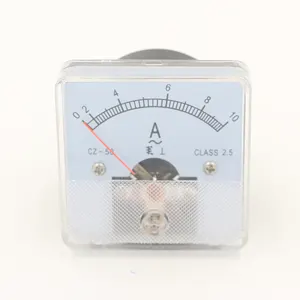 50*50mm different types of ammeter and function of ammeter and voltmeter analog with measuring ac panel meter amperimet 10a