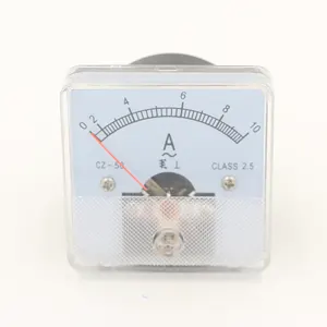 Ammeter dan Fungsi Ammeter dan Voltmeter Analog, Berbagai Tipe 50X50Mm dengan Pengukur Panel Ac Amperimet 10a