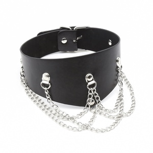 Matura Giocattolo Del Sesso BDSM Bondage Restraint Fetish Selvaggio Del Collare A Catena Slave Trazione Bondage Collare di Cuoio Della Collana