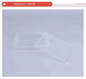 Haute clarté rectangle en plastique boîte à lunch jetable <span class=keywords><strong>micro</strong></span>-<span class=keywords><strong>ondable</strong></span> biodégradable à emporter récipient de nourriture - Product Image 2