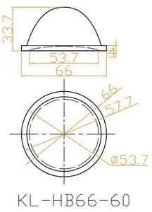 60 grados de luz led lente para citizen cob clu058 - Product Image 2
