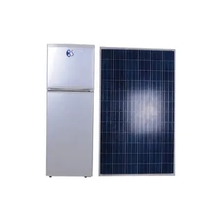 Solar refrigerator 12volt 24 volt cn zhe dc ac fridge refrigerator Compressor household CE EMC Top Freezer
