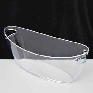 <span class=keywords><strong>7L</strong></span> hình bầu dục màu trắng PS nhựa Xô đá cho thanh sự kiện với biểu tượng tùy chỉnh - Product Image 4