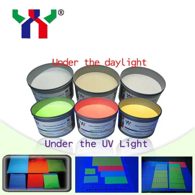 Tinta Neon Tak Terlihat UV Kualitas Tinggi untuk Pencetakan Layar/Offset/ Inkjet