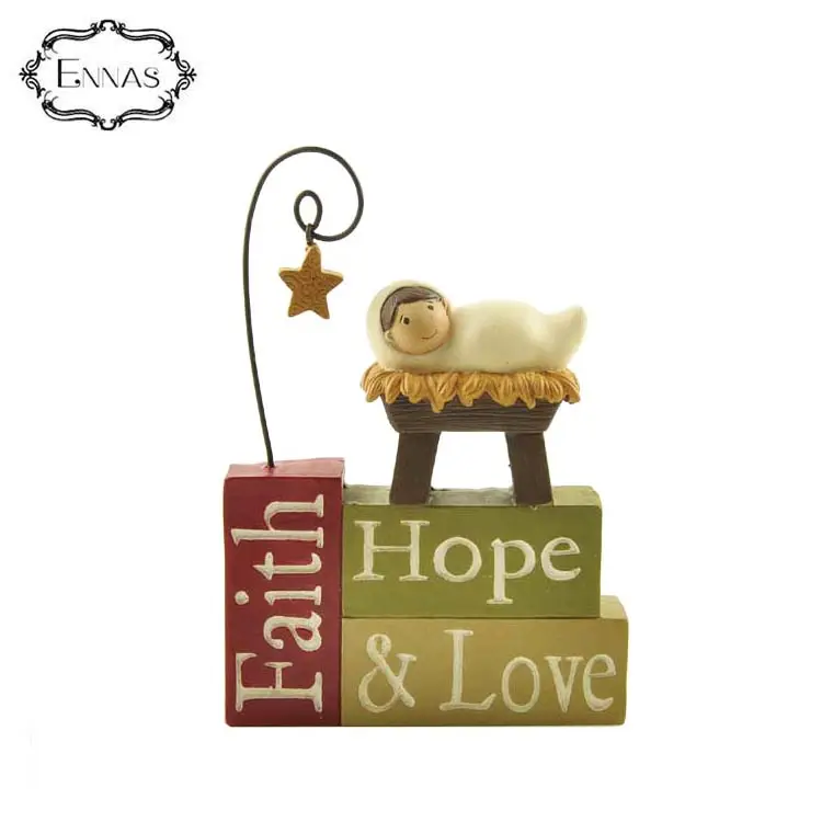 Спящий Иисус на «Любовь надежды веры» блоки церковные украшения Рождественские украшения