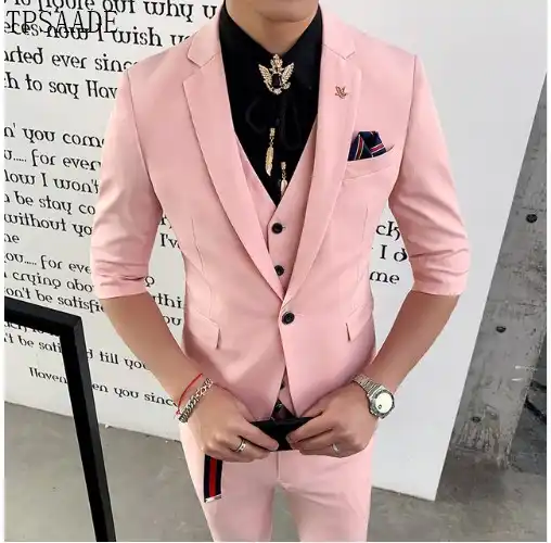 Italian Prato Pink Linen Suit – StudioSuits
