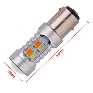 1157 Ổ Cắm DRL Bulb P21/5 Wát BAY15D 5730 5630 Chip 20 SMD Amber + Trắng Xe Led Bật Tín Hiệu Ánh Sáng DC12V Màu Sắc Kép Tự Động Phanh Đèn - Product Image 3