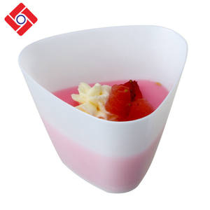 Venta al por mayor Copa desechable de postre de plástico Mini plano Paquete de Mousse de yogur taza - Product Image 1