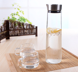 De gran capacidad de la novela de jugo de fruta de jarra de vidrio con tapa - Product Image 5