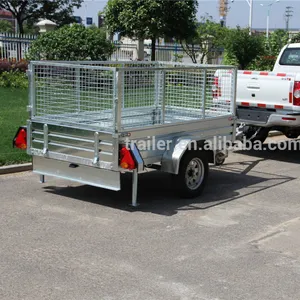 CE Certificated Galvanised Sheet Caged Box Car Trailer